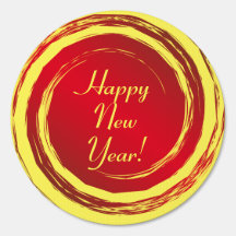 Happy Maan Nieuwjaar Rood Geel