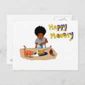 Happy Maandag Briefkaart (Voorkant / Achterkant)