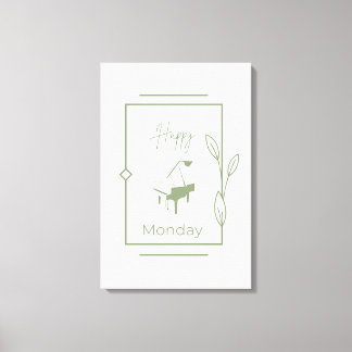 Happy Maandag Canvas Afdruk
