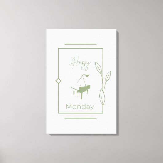 Happy Maandag Canvas Afdruk (Voorkant)