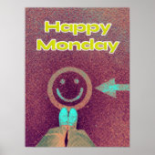 Happy Maandag Funny Poster (Voorkant)