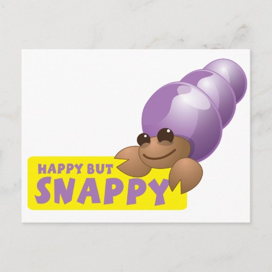 Happy maar Snappy kleine heremkrab Briefkaart (Voorkant)