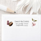 Happy Macaron | Elegant Violet Floral Modern Etiket (Insitu)