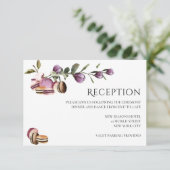 Happy Macaron | Elegant Violet Floral Modern Kaart (Staand voorkant)