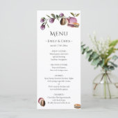 Happy Macaron | Elegant Violet Floral Modern Menu (Staand voorkant)
