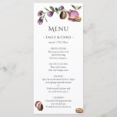 Happy Macaron | Elegant Violet Floral Modern Menu (Voorkant)