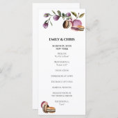 Happy Macaron | Elegant Violet Floral Modern Programmakaart (Voorkant / Achterkant)