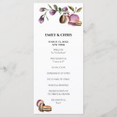 Happy Macaron | Elegant Violet Floral Modern Programmakaart (Voorkant)