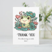 Happy Magical Frog Baby shower Bedankkaart (Staand voorkant)