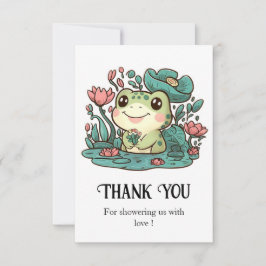 Happy Magical Frog Baby shower Bedankkaart