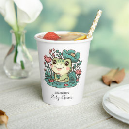 Happy Magical Frog Baby shower Papieren Bekers