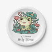 Happy Magical Frog Baby shower Papieren Bordje (Voorkant)