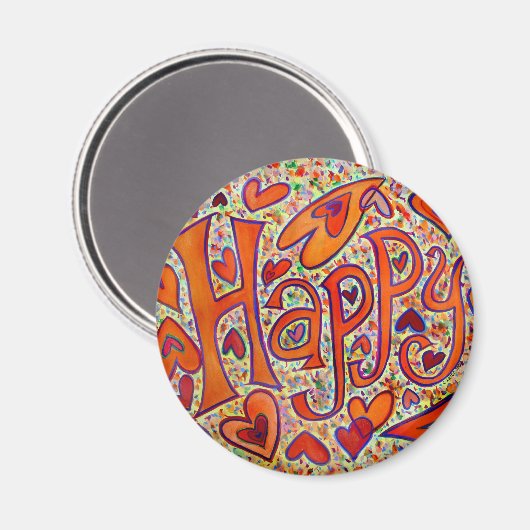 Happy Magnet (Voorkant / Achterkant)