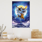 Happy Maha Shivratri, Lord Shiva Poster (Keuken)