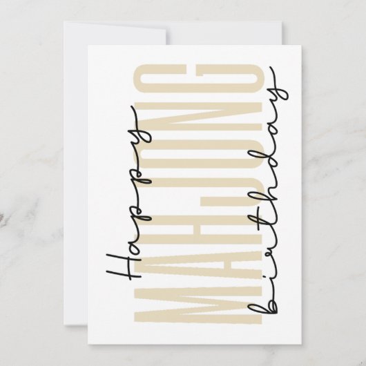 Happy mahjong verjaardag feestdagenkaart (Voorkant)