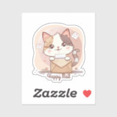 Happy Mail Cat Sticker (Vel)