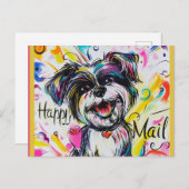 Happy Mail Dog Briefkaart (Voorkant / Achterkant)