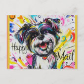 Happy Mail Dog Briefkaart (Voorkant)