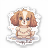 Happy Mail Dog Sticker (Voorkant)