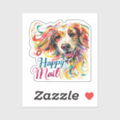 Happy Mail Dog Sticker (Vel)