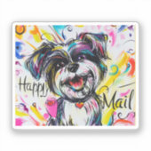 Happy Mail Dog Sticker (Voorkant)