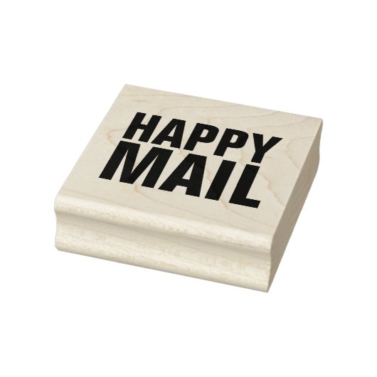 HAPPY MAIL FUNNY SMAIL MAIL Wood Art Stempel (Stempel)