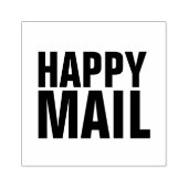 HAPPY MAIL FUNNY SMAIL MAIL Wood Art Stempel (Afrduk)