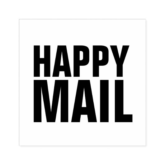 HAPPY MAIL FUNNY SMAIL MAIL Wood Art Stempel (Afrduk)