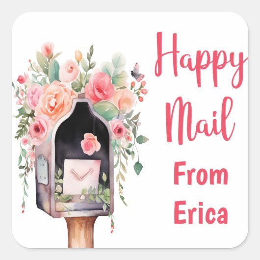Happy Mail gepersonaliseerde Stickers (Voorkant)
