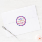 Happy Mail is aangekomen - aangepaste kleuren Ronde Sticker (Envelop)