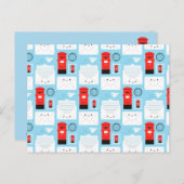 Happy Mail - Kawaii Post Briefkaart (Voorkant / Achterkant)