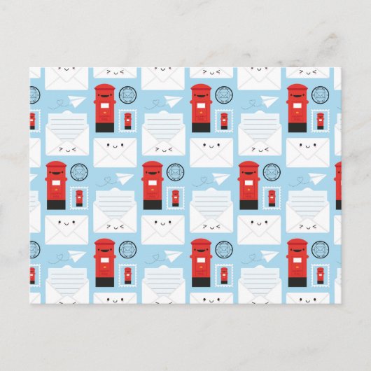 Happy Mail - Kawaii Post Briefkaart (Voorkant)