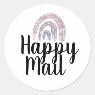 Happy Mail Rainbow Business Packaging Planner Ronde Sticker
