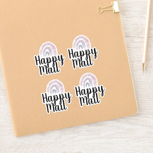 Happy Mail Rainbow Business Packaging Planner Sticker (Notitieboek)