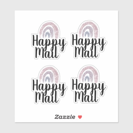 Happy Mail Rainbow Business Packaging Planner Sticker (Vel)