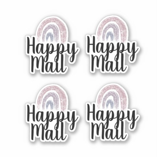 Happy Mail Rainbow Business Packaging Planner Sticker (Voorkant)