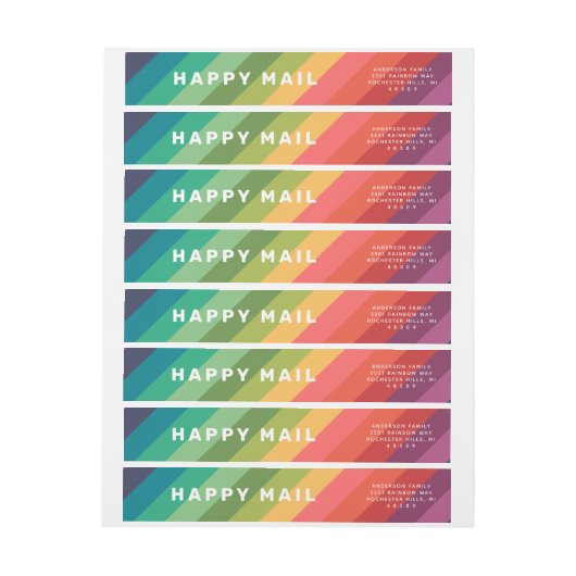 Happy Mail Rainbow Retouradres (Vel)