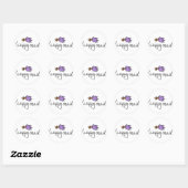 Happy mail rond zakelijke stickers met vogel (Vel)