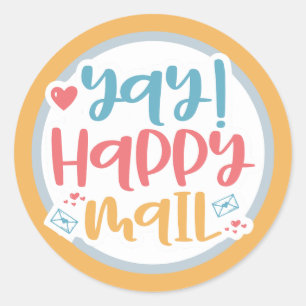 Happy Mail Ronde Sticker