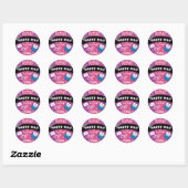 Happy mail ronde sticker (Vel)
