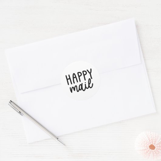 Happy Mail Ronde Sticker (Envelop)