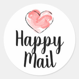 Happy mail-ronde-stickers ronde sticker