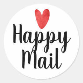 Happy mail-ronde-stickers ronde sticker