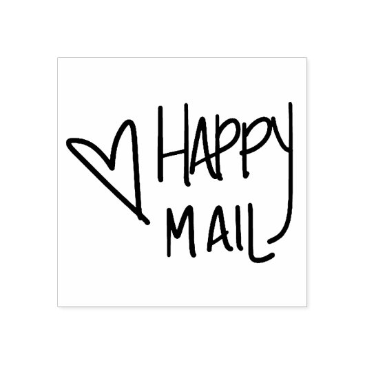 Happy mail rubber stempel (Afrduk)