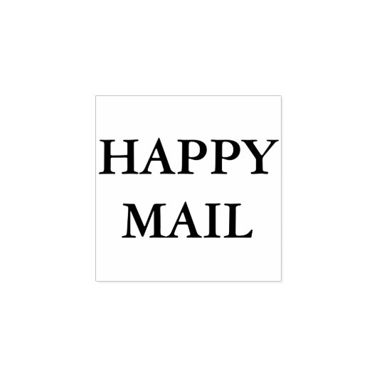 Happy Mail Stamp Rubberstempel (Afrduk)