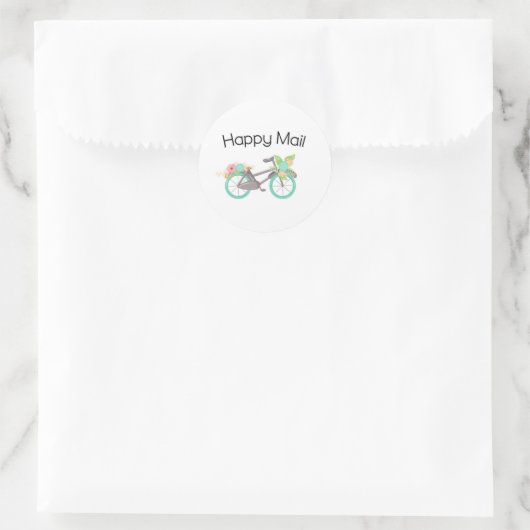 Happy Mail Sticker - bloemenfiets!! (Tas)