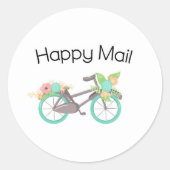 Happy Mail Sticker - bloemenfiets!! (Voorkant)