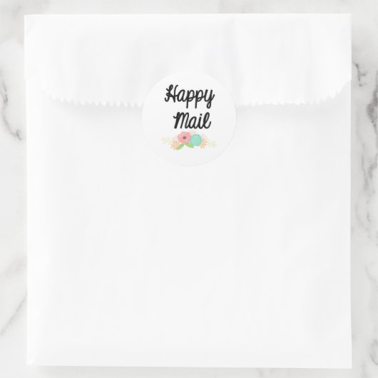 Happy Mail Sticker - bloemenontwerp!! (Tas)