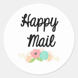 Happy Mail Sticker - bloemenontwerp!!