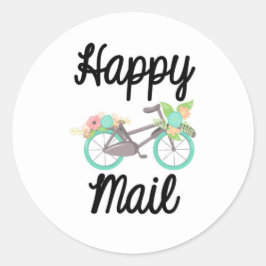 Happy Mail Sticker - florale fiets!!